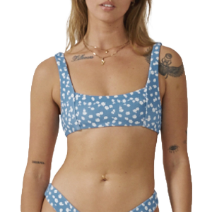 Women's Thrills Aster Parallel Bikini Top 2023 in Blue size 4 | Elastane/Polyester