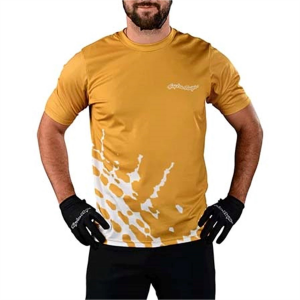 Troy Lee Designs Flowline Short-Sleeve Jersey 2023 in Gold size Small | Cotton/Polyester