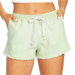 Women's Volcom Strutin Stone Shorts 2023 in Green size Large | Cotton