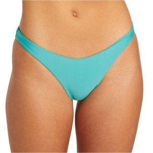 Women's Volcom Simply SeaMedium/Largeess Skimpy Bikini Bottom 2023 in Blue size Small | Elastane/Polyester