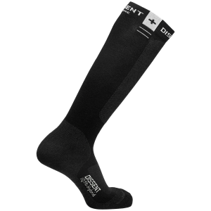 Dissent IQ Comfort Zero Cushion Socks 2025 in Black size Large | Spandex/Wool/Lycra