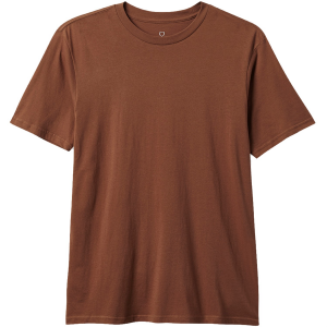 Brixton Basic Short-Sleeve Tailored T-Shirt Men's 2023 in Brown size Medium | Cotton