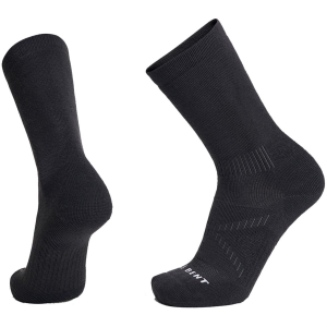 Le Bent Full Cushion Crew Hike Socks Unisex 2023 in Black size Large | Nylon/Wool/Elastane