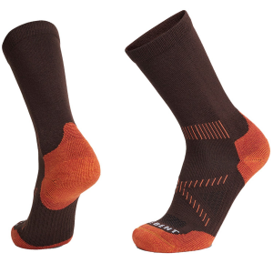 Le Bent Light Cushion Crew Hike Socks Unisex 2023 in Brown size Medium | Nylon/Wool/Elastane
