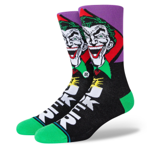 Stance Joker Comic Socks 2022 in Purple size Medium | Cotton