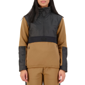 Image of Women's MONS ROYALE Decade Mid Pullover 2022 in Khaki size X-Large | Wool/Elastane/Polyester