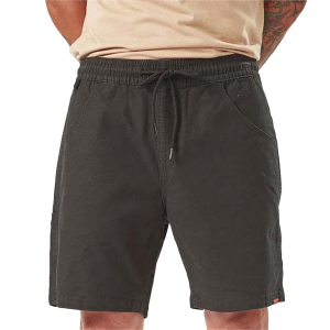 Image of Volcom Caliper Elastic Waist 17 Shorts Men's 2024 in Black size X-Large | Nylon/Cotton/Elastane