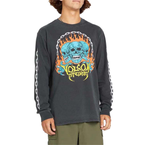 Image of Volcom Hot Headed Long-Sleeve T-Shirt Men's 2024 in Black size Medium | Cotton