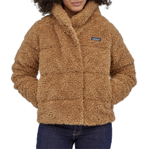 Image of Women's Patagonia Recycled High Pile Fleece Down Jacket 2023 in Brown size X-Large | Polyester