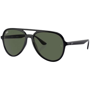 Image of Ray Ban RB4376 57 Sunglasses 2024 in Black | Plastic