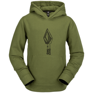 Image of Kid's Volcom Hotlapper Fleece Boys' 2024 in Green size X-Small | Cotton/Polyester