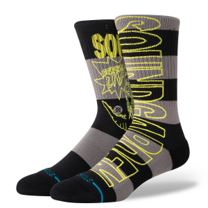 Image of Stance Soundgarden Socks 2024 in Black size Large | Nylon/Cotton/Elastane