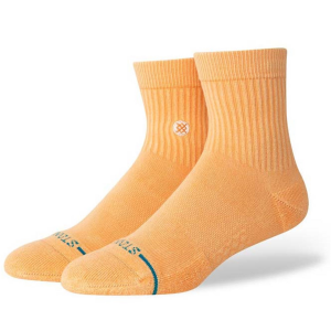 Image of Stance Icon Washed Quarter Socks 2024 in Orange size Medium | Nylon/Cotton/Elastane