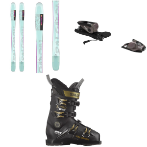 Image of Women's Salomon QST Lumen 98 Skis 2024 - 152 Package (152 cm) + 100 Adult Alpine Bindings in Grey size 152/100