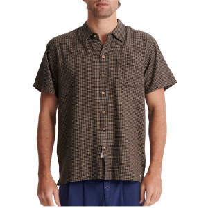 Image of The Critical Slide Society Rounder Short-Sleeve Shirt Men's 2024 in Brown size Large | Cotton