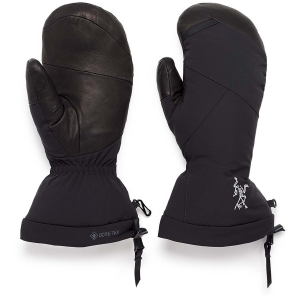 Image of Arc'teryx Fission SV Mittens 2023 in Black size Medium | Nylon/Leather/Elastane