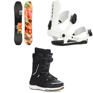 Image of Ride Moderator Snowboard 2025 - 151 Package (151 cm) + M Womens | Nylon/Aluminum in Black size 151/M | Nylon/Aluminum/Polyester