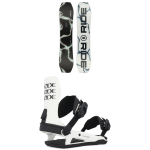 Ride Twinpig Snowboard 2025 - 142 Package (142 cm) + L Mens | Nylon/Aluminum in White size 142/L | Nylon/Aluminum/Polyester