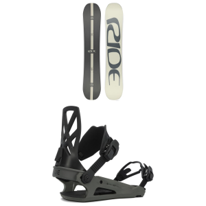 Image of Ride Agenda Snowboard 2025 - 157W Package (157W cm) + M Mens in Black size 157W/M | Nylon/Rubber