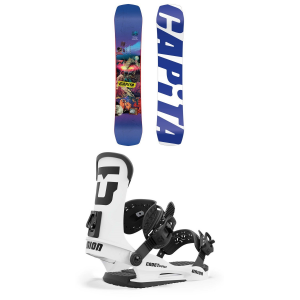 Image of Kid's CAPiTA Children Of The Gnar SnowboardKids' 2025 - 145 Package (145 cm) + M Kids in Black size 145/M | Aluminum