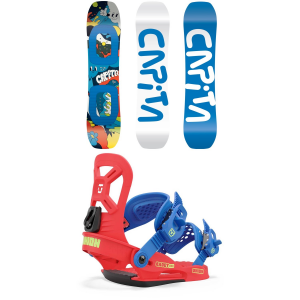 Image of Kid's CAPiTA Micro Mini SnowboardKids' 2025 - 90 Package (90 cm) + XS Kids in Red size 90/Xs | Aluminum