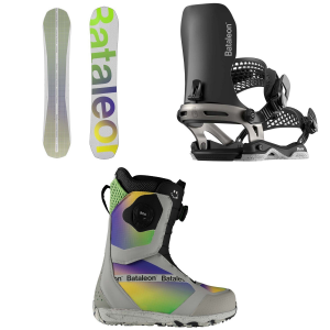 Image of Bataleon Turbo Snowboard 2025 - 159 Package (159 cm) + Large/X-Large Mens in White size 159/L/Xl | Nylon/Aluminum