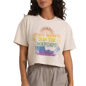 Image of Women's Roark Mountain Cropped T-Shirt 2024 White size Medium