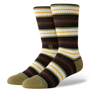 Image of Stance Hassagore Crew Socks 2024 in Green size Medium | Nylon/Cotton/Elastane