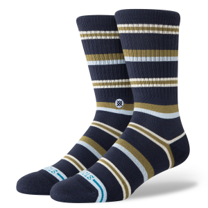 Image of Stance Hudson Crew 2024 Socks in Blue size Large | Nylon/Cotton/Elastane