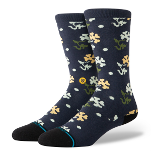 Image of Stance Pop End Crew Socks 2024 in Navy size Large | Nylon/Cotton/Elastane