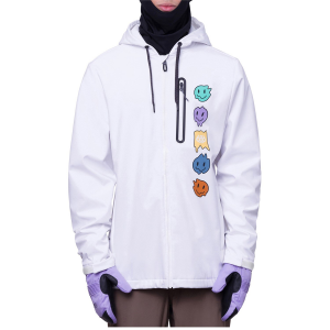 Image of 686 Waterproof Zip Hoodie Men's 2024 in White size X-Large | Polyester