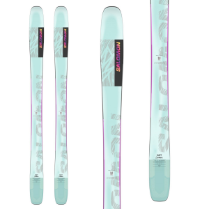 Image of Women's Salomon QST Lumen 98 Skis + Marker Griffon 13 ID Ski Bindings 2024 in Black size 160