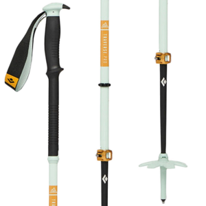 Image of Black Diamond Traverse Pro Ski Poles 2025 in Green size 90-140 | Aluminum/Rubber