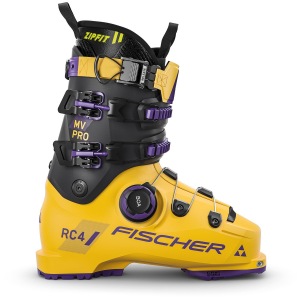 Fischer RC4 Pro MV DYN BOA Alpine Touring Ski Boots 2025 | Rubber/Neoprene in Yellow size 28.5 | Rubber/Polyester/Neoprene