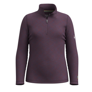 Image of Kid's Smartwool Classic Thermal Base Layer 1/4 Zip Top 2025 in Purple size Large