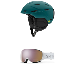 Image of Women's Smith Mirage MIPS Helmet 2025 - Medium Package (M) + Womens in Blue | Polyester