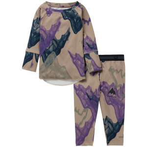 Image of Kid's Burton Midweight Base Layer Set Toddlers' 2025 in Khaki size 18M | Spandex/Polyester