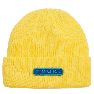 Image of Kid's Oyuki Tanuki Beanie Hat 2025 in Yellow | Acrylic