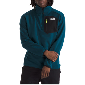 Image of The North Face Crest 1/4 Zip Top Men's 2025 in Black size Small | Elastane/Polyester