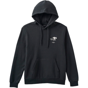 Image of Brixton Charging Buffalo Hoodie Men's 2024 Washed in Black size X-Large | Cotton/Polyester