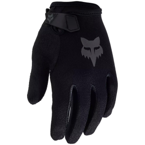 Image of Kid's Fox Racing Ranger Bike Gloves 2024 in Black size Ym | Nylon/Elastane/Suede