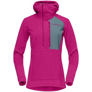 Image of Women's Norrona Lofoten Thermal Pro Hood 2025 Pink in Fuchsia size Medium | Elastane/Polyester