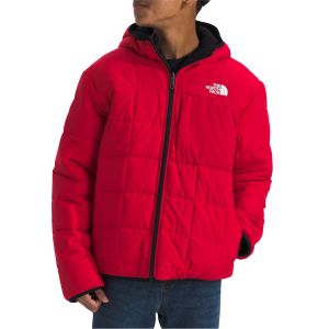 Image of Kid's The North Face Reversible Shasta Full Zip Hooded Jacket Boys' 2025 in Red size Large | Polyester