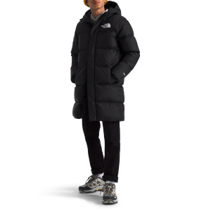 Image of Kid's The North Face Teen Nuptse Long Parka Jacket 2025 in Black size Small | Polyester