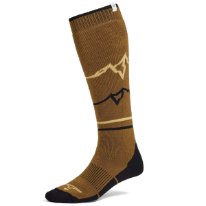 Image of evo Full Cushion Snow Socks 2025 in Brown size Small | Wool/Elastane/Polyester