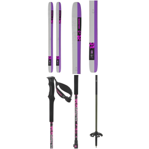 Image of Salomon QST X Skis 2025 - 192 Package (192 cm) + 100-135 M's Poles in Black size 192/100-135 | Rubber