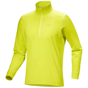 Image of Arc'teryx Rho LT Zip Neck Top Men's 2025 in Yellow size Small | Polyester