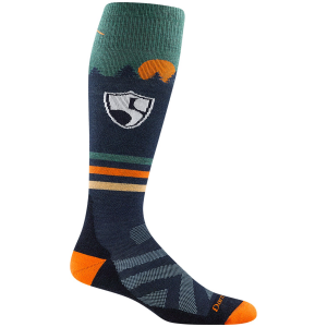 Image of Darn Tough High Fives OTC Midweight Cushion Socks 2025 in Green size Medium | Nylon/Spandex/Wool