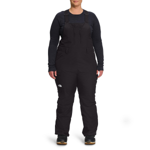 Image of Women's The North Face Freedom Insulated Plus Short Bibs 2025 in Black size 2X | Nylon