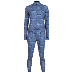 Image of Women's Airblaster Hoodless Ninja Suit 2025 in Blue size Medium | Lycra/Polyester